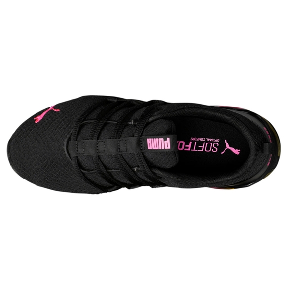 ❤️NIB❤️ PUMA RIAZ PROWL RAINBOW ATHLETIC SHOES Black/Luminous Pink Size 6.5 - Picture 6 of 13